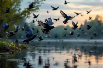 Migration des étourneaux